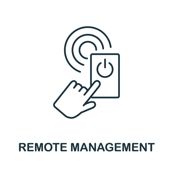 Remote Management Icon aus der iot collection. Einfache Linie Remote Management-Symbol für Vorlagen, Web-Design und Infografiken — Stockvektor