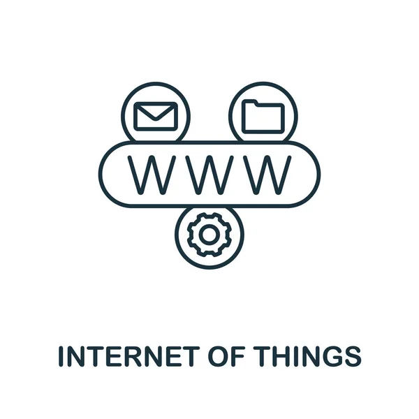 Icono de Internet de las cosas. Elemento de línea simple internet de las cosas símbolo para plantillas, diseño web e infografías — Archivo Imágenes Vectoriales