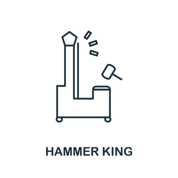 Икона Короля-молота. Простой элемент из коллекции парка развлечений. Креативная иконка короля для веб-дизайна, соблазна, инфографики и т.д. — стоковый вектор