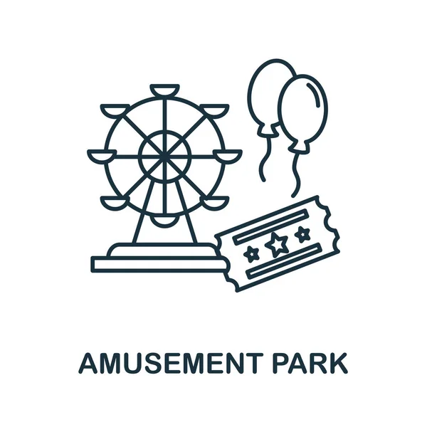 Icono del Parque de Atracciones. Monocromo simple icono del parque de atracciones para plantillas, diseño web e infografías — Vector de stock