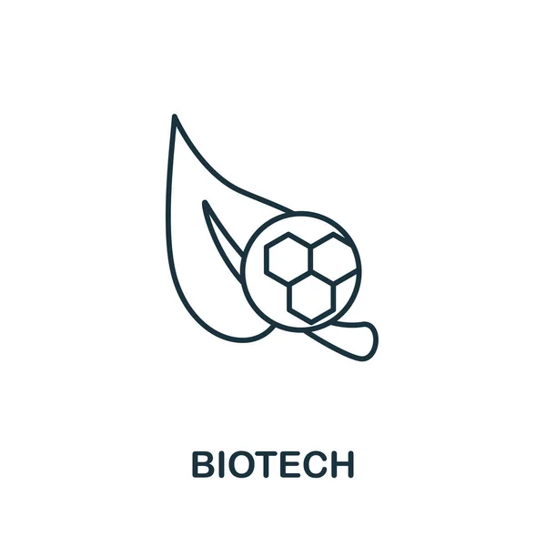 Ícone biotecnológico. Ilustração simples da coleção de biohacking. Ícone de biotecnologia criativa para web design, modelos, infográficos —  Vetores de Stock