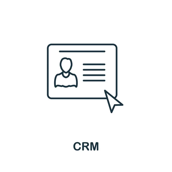 Crm-Symbol. Einfaches Element aus der Sammlung von Business Intelligence. Kreatives Crm-Symbol für Webdesign, Vorlagen, Infografiken und mehr — Stockvektor