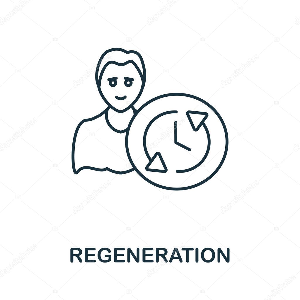 Regeneration icon. Simple illustration from biohacking collection. Creative Regeneration icon for web design, templates, infographics