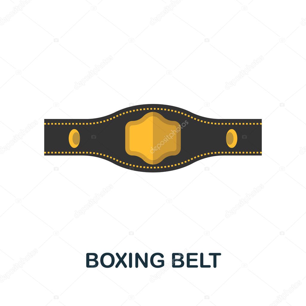 Boxing Belt flat icon. Color simple element from combat sport collection. Creative Boxing Belt icon for web design, templates, infographics and more