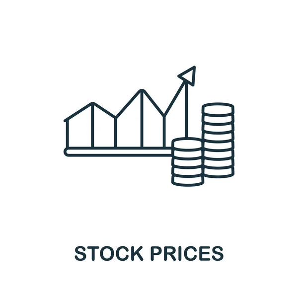 股票价格图标。业务管理集合中的简单元素。用于网页设计、模板、信息图表等的创意股票价格图标 — 图库矢量图片