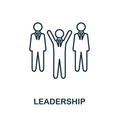 Liderlik ikonu. İş yönetimi koleksiyonundan basit bir unsur. Web tasarımı, şablonlar, bilgi grafikleri ve daha fazlası için yaratıcı liderlik simgesi