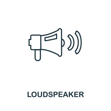 Hoparlör ikonu. Şablonlar, web tasarımı ve bilgi grafikleri için basit hoparlör simgesi