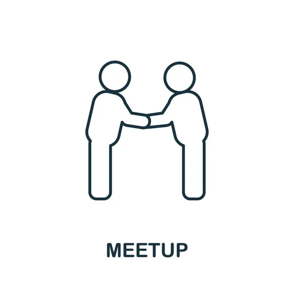 Icono Meetup. Elemento simple de la colección de gestión empresarial. Icono de Creative Meetup para diseño web, plantillas, infografías y más — Vector de stock