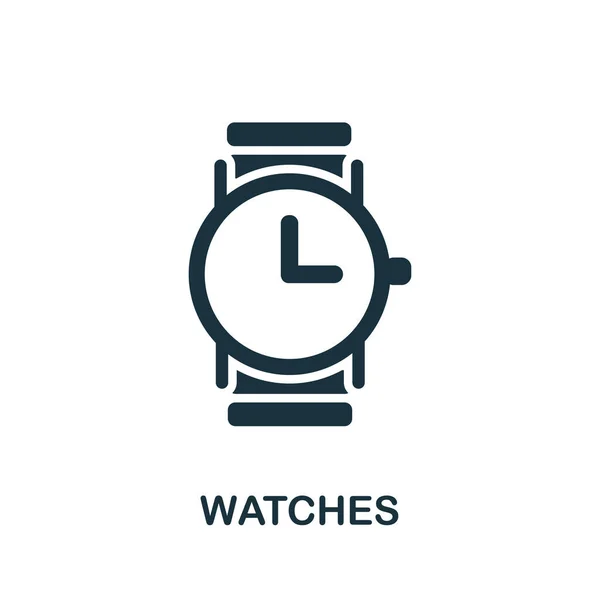 Значок часов. Простой элемент из ювелирной коллекции. Иконка Creative Watches для веб-дизайна, соблазна, инфографики и многое другое — стоковый вектор