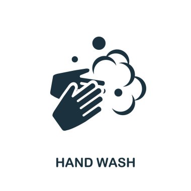 El yıkama ikonu. Çamaşır koleksiyonundan basit bir çizim. Web tasarımı, şablonlar, bilgi grafikleri ve daha fazlası için yaratıcı El Yıkama simgesi