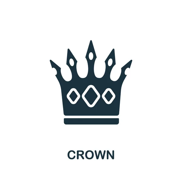 Icono de corona. Elemento simple de la colección de joyas. Icono de Creative Crown para diseño web, plantillas, infografías y más — Vector de stock