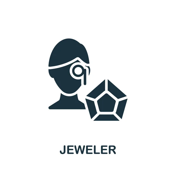 Значок ювелира. Простой элемент из ювелирной коллекции. Иконка Creative Jeweler для веб-дизайна, соблазна, инфографики и т.д. — стоковый вектор