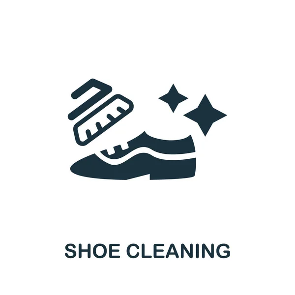 Ayakkabı Temizleme ikonu. Çamaşır koleksiyonundan basit bir çizim. Web tasarımı, şablonlar, bilgi grafikleri ve daha fazlası için Yaratıcı Ayakkabı Temizleme simgesi — Stok Vektör