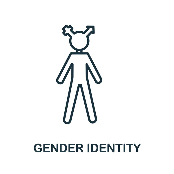 Gender Identity icoon uit Igbt collectie. Eenvoudige lijn Gender Identity icoon voor sjablonen, web design en infographics — Stockvector