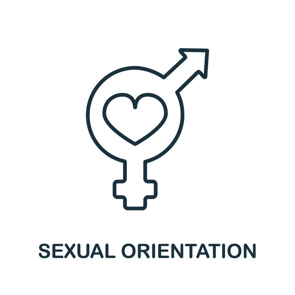 Szexuális orientáció ikon az lgbt gyűjteményből. Egyszerű vonal Szexuális tájolás ikon sablonok, web design és infografikák — Stock Vector