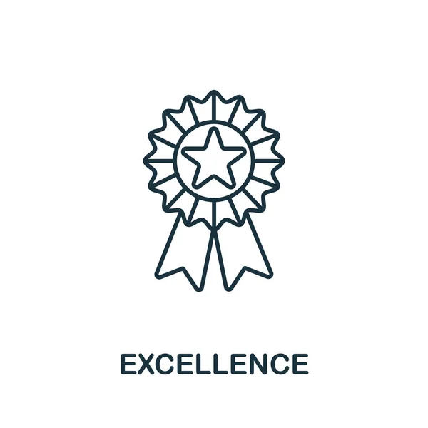 Ikona excelence ze sbírky životních dovedností. Jednoduchá linka Ikona Excellence pro šablony, webdesign a infografiku — Stockový vektor