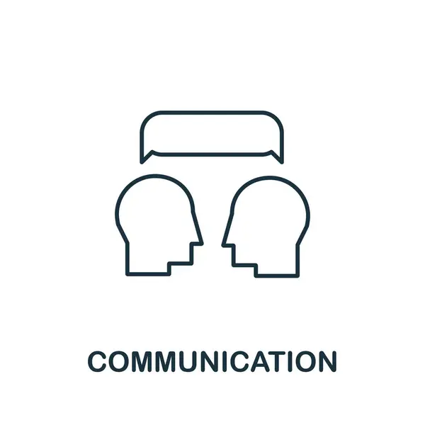 Icône de communication de la collection de compétences. Ligne simple Icône de communication pour les modèles, la conception web et l'infographie — Image vectorielle