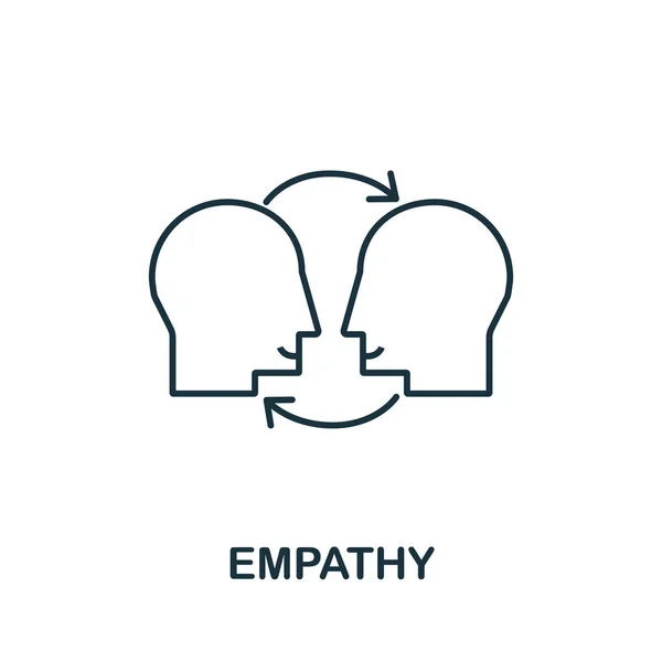 Empathie-Ikone aus der Sammlung von Lebensfähigkeiten. Einfache Zeile Empathie-Symbol für Vorlagen, Webdesign und Infografiken — Stockvektor