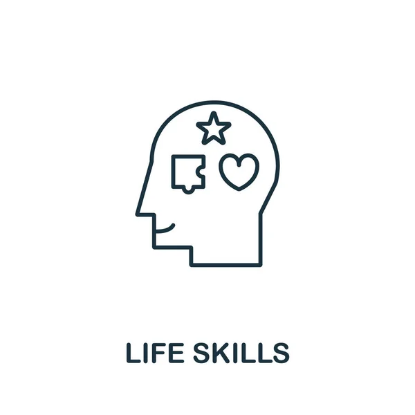 Life Skills Ikone. Einfaches Zeilenelement Life Skills Symbol für Vorlagen, Webdesign und Infografiken — Stockvektor