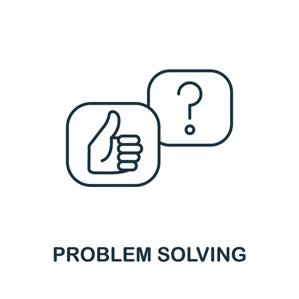 Problem Solving icon from machine learning collection. Simple line Problem Solving icon for templates, web design and infographics — Stock Vector