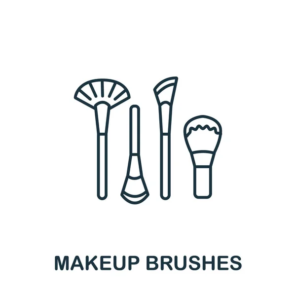 Makeup Brushes εικονίδιο από τη συλλογή μακιγιάζ και ομορφιάς. Απλή γραμμή στοιχείο μακιγιάζ πινέλα σύμβολο για πρότυπα, web design και infographics — Διανυσματικό Αρχείο