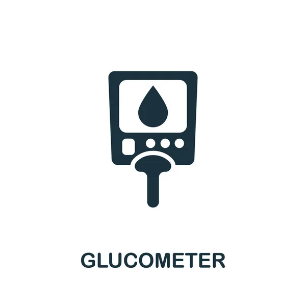 Glükométer ikon. Egyszerű illusztráció az orvosi berendezések gyűjteményéből. Creative Glucometer ikon web design, sablonok, infografikák és így tovább — Stock Vector