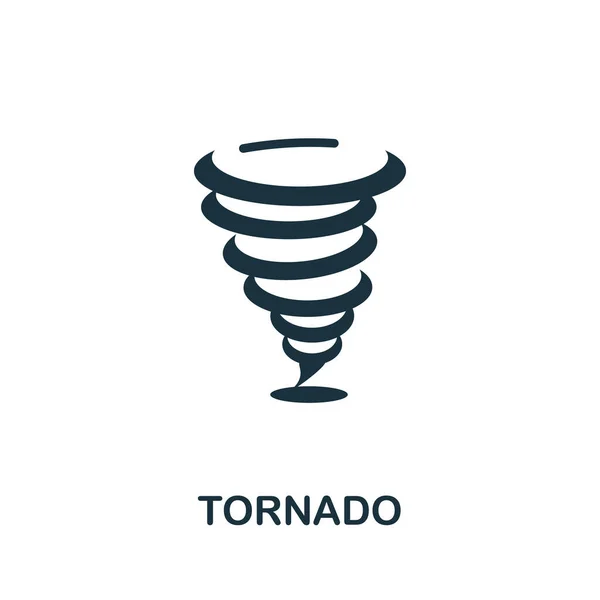 Значок торнадо. Простой элемент из коллекции природных катастроф. Креативная иконка Торнадо для веб-дизайна, искушений, инфографики и т.д. — стоковый вектор