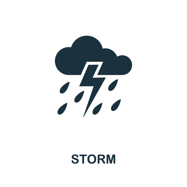 Значок шторма. Простой элемент из коллекции природных катастроф. Иконка Creative Storm для веб-дизайна, соблазна, инфографики и т.д. — стоковый вектор