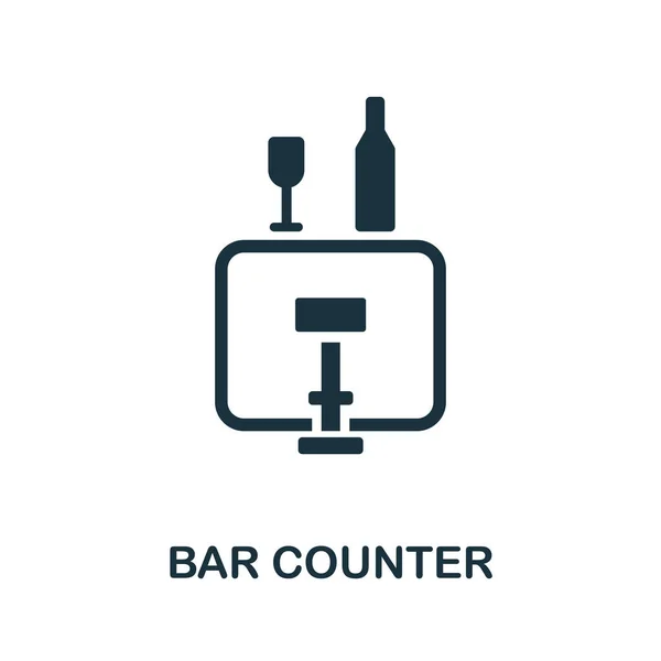 Ícone Bar Counter. Ilustração simples da coleção de boates. Ícone de contador de barra criativa para web design, modelos, infográficos e muito mais —  Vetores de Stock