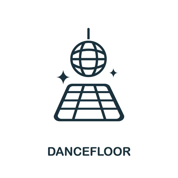 Ícone da pista de dança. Ilustração simples da coleção de boates. Ícone criativo Dancefloor para web design, modelos, infográficos e muito mais —  Vetores de Stock