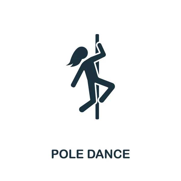 Ícone de Pole Dance. Ilustração simples da coleção de boates. Ícone de dança de pólo criativo para web design, modelos, infográficos e muito mais —  Vetores de Stock