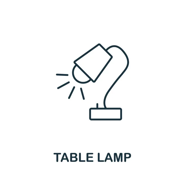 Table Lamp icon from office tools collection. Simple line Table Lamp icon for templates, web design and infographics — Stock Vector