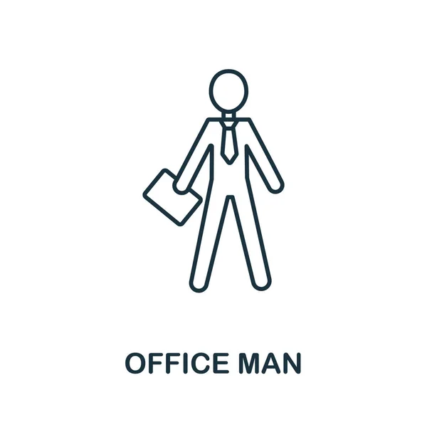 Ikona Office Mana z kolekcji narzędzi biurowych. Prosta ikona Office Man do szablonów, projektowania stron internetowych i infografik — Wektor stockowy