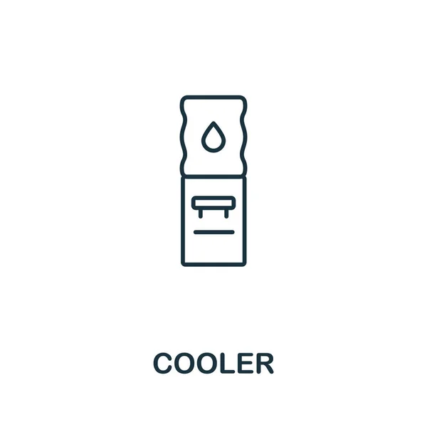 Hűtő ikon az irodai szerszámgyűjteményből. Egyszerű vonal Cooler ikon sablonok, web design és infographics — Stock Vector