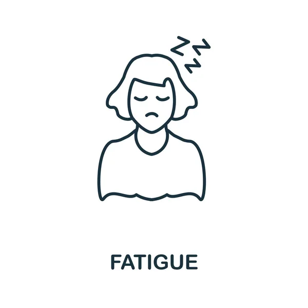 Icône Fatigue Illustration Simple Collection Coronavirus Icône Fatigue Créative Pour — Image vectorielle