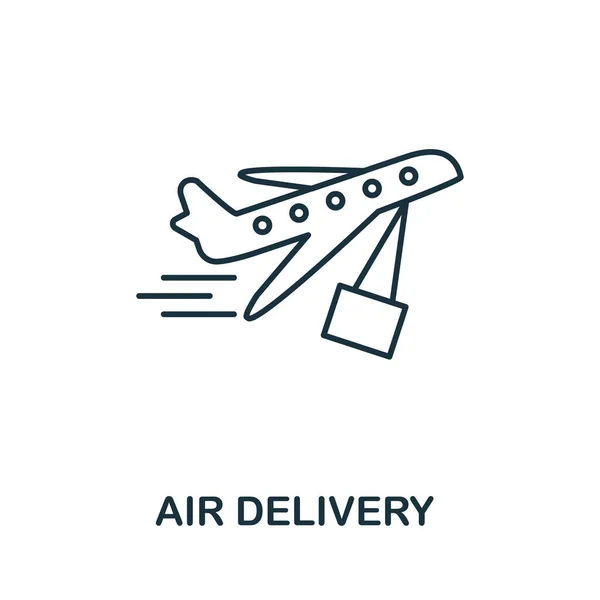Hava Taşıma Ikonu Teslimat Koleksiyonundan Basit Bir Çizim Web Tasarımı — Stok Vektör