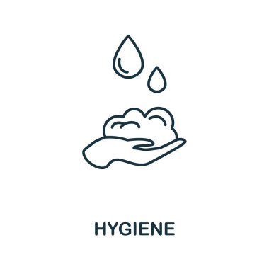 Hijyen ikonu. Şablonlar, web tasarımı ve bilgi grafikleri için tek renkli basit hijyen simgesi