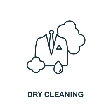 Kuru temizleme ikonu. Çamaşır koleksiyonundan basit bir çizim. Web tasarımı, şablonlar, bilgi grafikleri ve daha fazlası için yaratıcı Kuru Temizleme simgesi