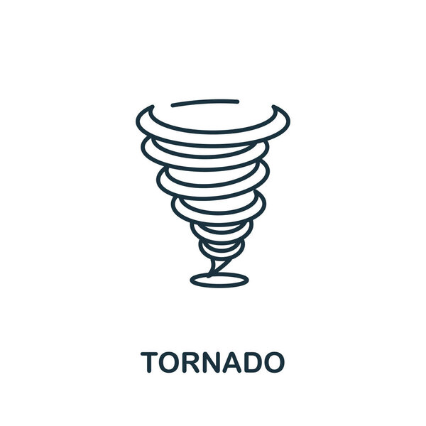 Tornado icon. Simple element from natural disaster collection. Creative Tornado icon for web design, templates, infographics and more