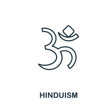 Hinduizm ikonu. Din koleksiyonundan basit bir unsur. Web tasarımı, şablonlar, bilgi grafikleri ve daha fazlası için yaratıcı Hinduizm simgesi