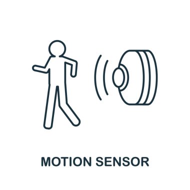 Hareket algılayıcı simgesi. Algılayıcı simgeleri koleksiyonundan basit bir element. Yaratıcı Hareket Algılayıcı simgesi ui, ux, uygulamalar, yazılım ve bilgi grafikleri