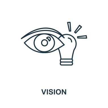 Vizyon simgesi. Başlangıç koleksiyonundan basit illüstrasyon. Web tasarımı, şablonlar, bilgi grafikleri ve daha fazlası için yaratıcı görüş simgesi