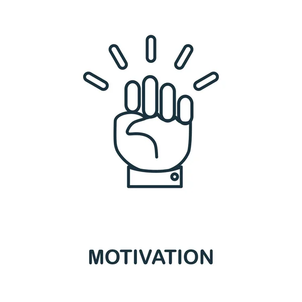 Motivation Icon Simple Illustration Team Building Collection Monochrome Motivation Icon — Stock Vector