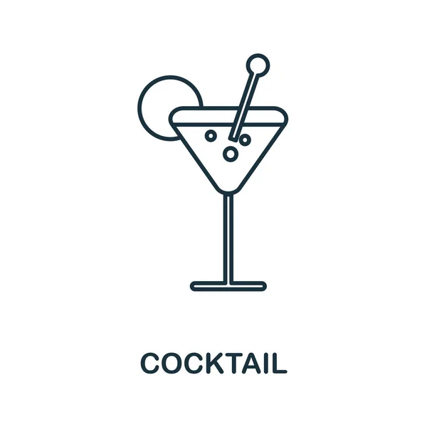 Ícone Cocktail Ilustração Simples Coleção Férias Ícone Coquetel Criativo Para — Vetor de Stock