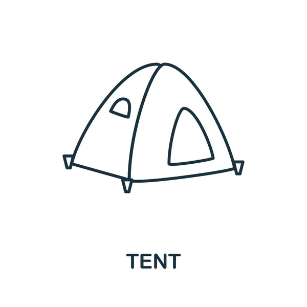 Tent Icon Simple Illustration Vacation Collection Creative Tent Icon Web — Stock Vector