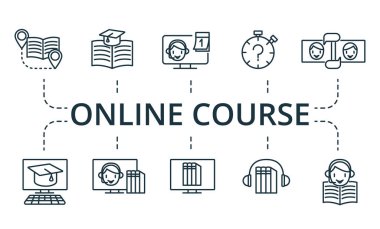 Çevrimiçi Rota simgesi ayarlandı. Koleksiyonda bir paket piksel var. Mükemmel yaratıcı ikonlar. Çevrimiçi Rota ögeleri ayarlandı