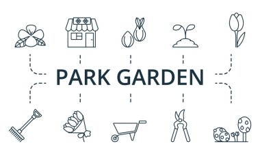 Pack Garden simgesi seti. Koleksiyonda bir paket piksel var. Mükemmel yaratıcı ikonlar. Bahçe elementlerini paketle.