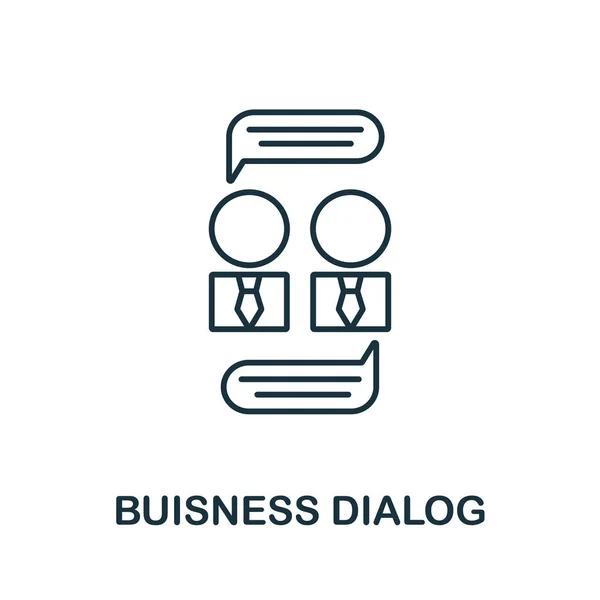 Ícone Diálogo Negócios Coleção Gerenciamento Reputação Símbolo Diálogo Negócios Elemento —  Vetores de Stock