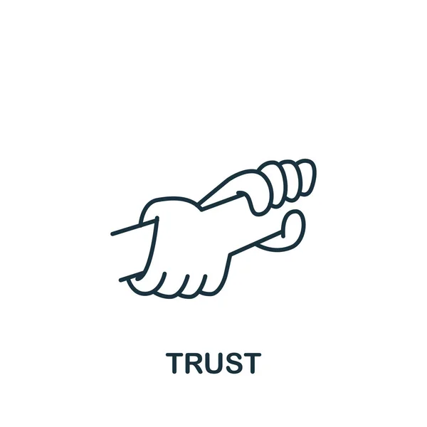 Trust Icon Reputation Management Collection Simple Line Element Trust Symbol — Stock Vector