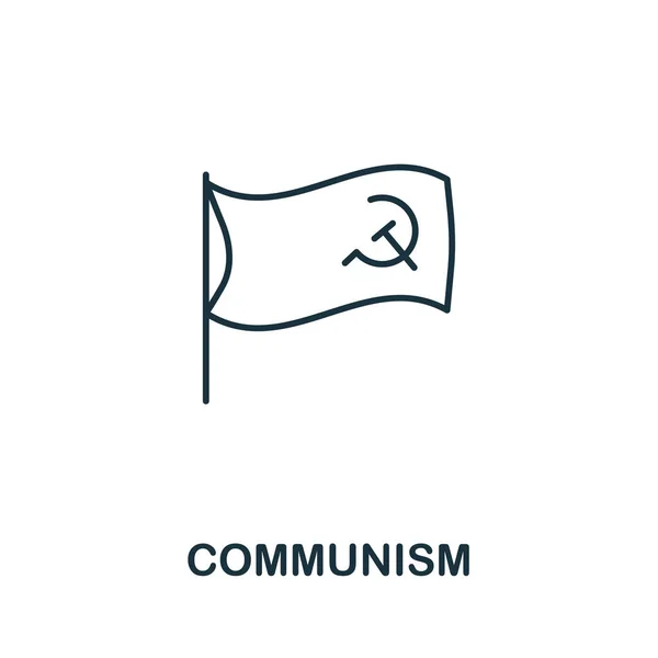 Icona Del Comunismo Della Collezione Russia Linea Semplice Icona Del — Vettoriale Stock